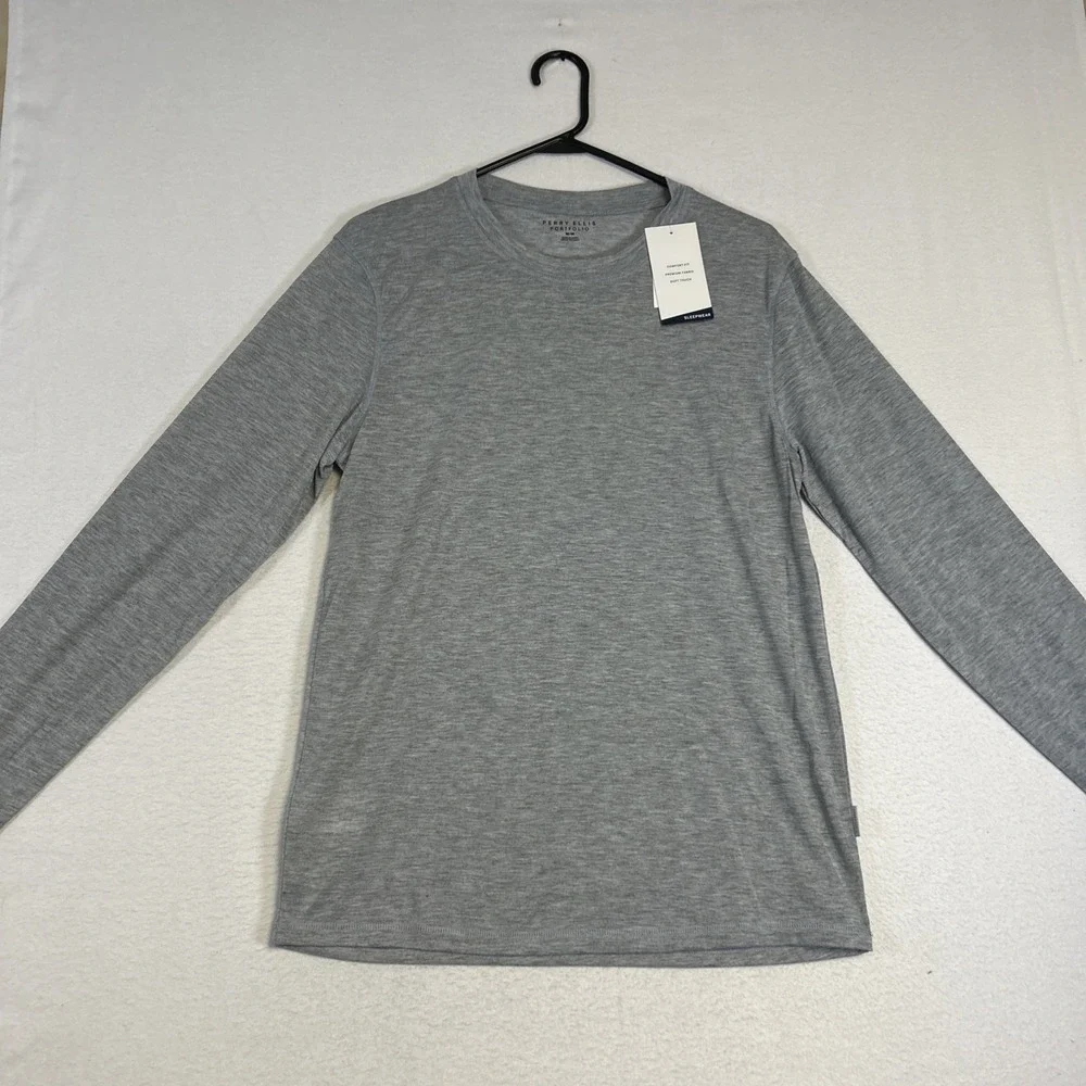 Perry Ellis Portfolio Mens Medium Pajama Sleepwear Lot 2 Teal Gray PTLFB030